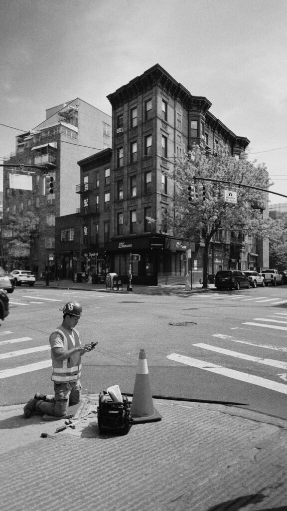 NYC residential area construction work