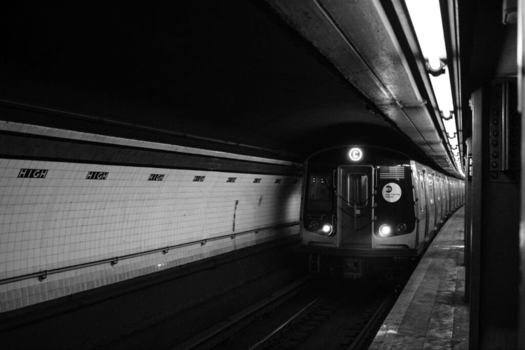 C Train station near Classon Avenue