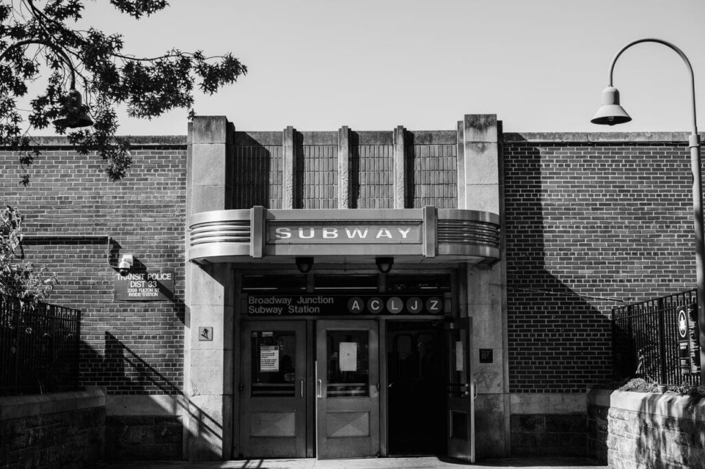 Train station near Classon Avenue