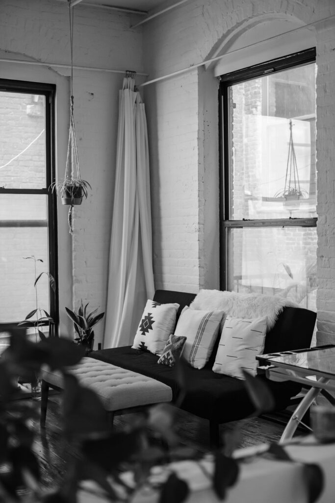 Brooklyn interior apartment with sunlight