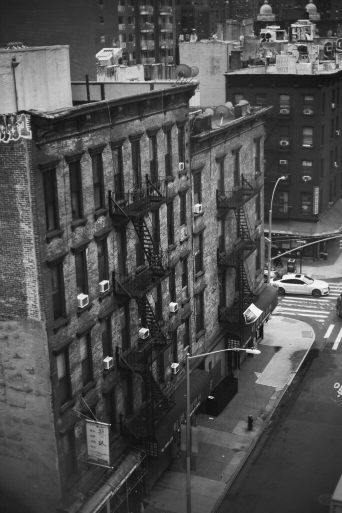 Sky view of Brownstone Buildings in Brooklyn